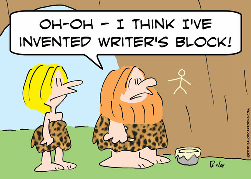 caveman writer's block